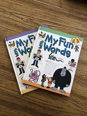 My Fun With Words Lot Of 2 Home School Books USA Educational Colorful A-K L-Z • $18.95