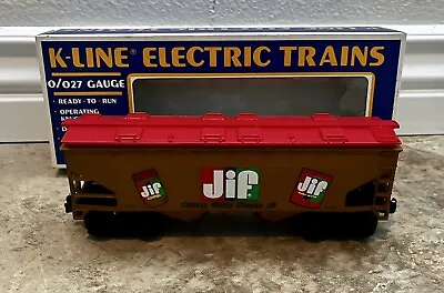 K-Line Electric Trains 0/027 Gauge Jif Peanut Butter Covered Hopper Train Car • $35.99