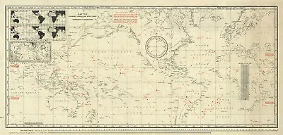 Nautical World And Star Chart Map Astronomy Wall Art Poster History 8 X16  • $12.95