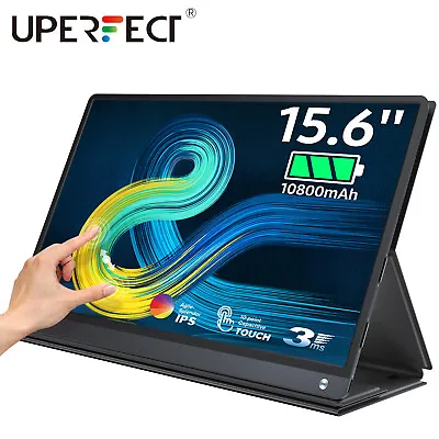 Touchscreen 1080P Monitor 15.6  USB C Battery Second Screen For Mac Pro Laptop • $139.99