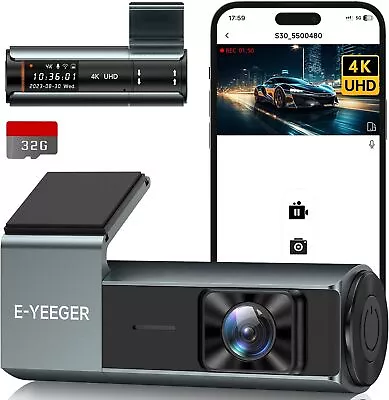 4K Front Dash Camera For Cars 2160P With 32GB Card WiFi Dash Cam W/ App • $18