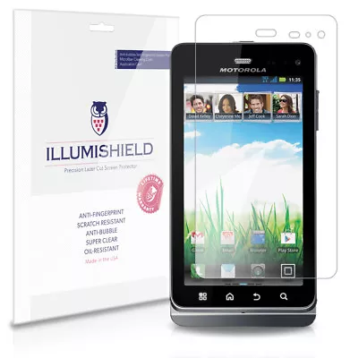 ILLumiShield Anti-Bubble Screen Protector 3x For Motorola Milestone 3 XT860 • $7.65