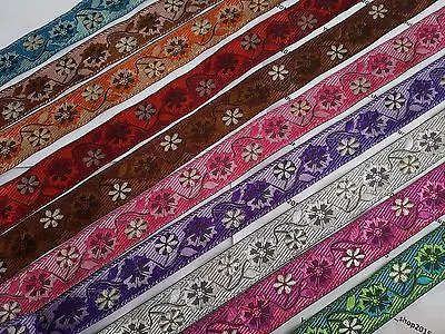 £1.65 • Buy 1 Yard Beautiful Embroidered Pattern Lace Trimming Ribbon Net Wedding Dress