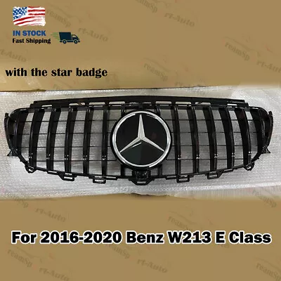 Gloss Black GT R Grille Grill For Mercedes Benz W213 E-CLASS 2016-2020 W/Emblem • $89.99