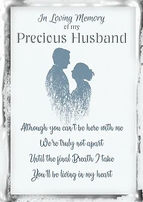 Husband Partner Wife In Loving Memory Bereavement Graveside Memorial Card G21 • £4.03