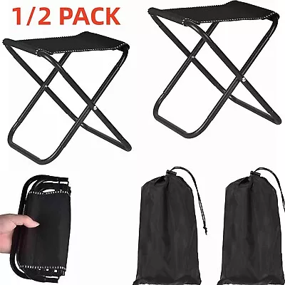 Small Portable Folding Stool Outdoor Fishing Camping Picnic Travel Beach Chair  • £11.99