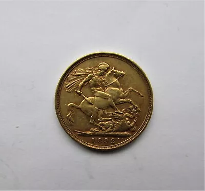 1892 Queen Victoria   Jubilee Head Full Gold Sovereign • £385