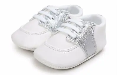 $15.99 • Buy Baby Girl Silver And White Oxford Saddle Shoes | Baby Boy Saddle Shoes Baby Boy 