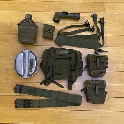 US Army Vietnam War M1956 M56 Field Gear Set. Canteen Ammo Pouch Butt Pack Aid • $215