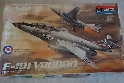 Vintage 1985 Monogram F-101 Voodoo 1:48 Model Airplane Kit • $34.98