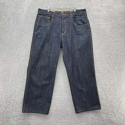 Marithe Francois Girbaud Mens Jeans Blue 38M 38x29 Cotton Baggy Wide Leg • $46.50