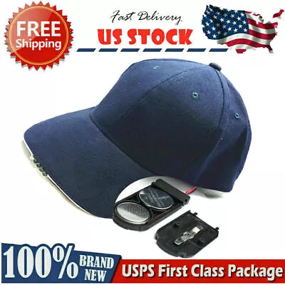 Fit Hunt Power Baseball Cap W/ 5 LED Lights Flashlight Brim LampStandard BrimMT • $9.49