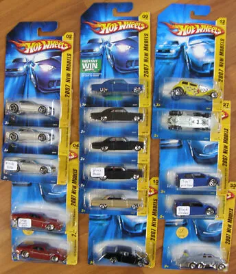 2007 Hot Wheels Mainline Collection New Models Variations   U-Pic-It! • $12.50