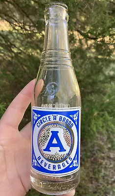 Vintage Acl CIRCLE A BEVERAGES Dr Pepper Bottling Vincennes Indiana Soda Bottle • $24.95
