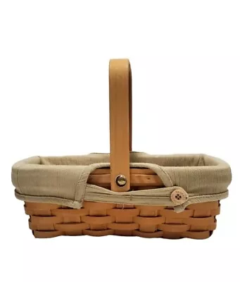 Taskets Renaissance Woven Wood Basket Plastic Liner Handle Rectangle  • $16.95
