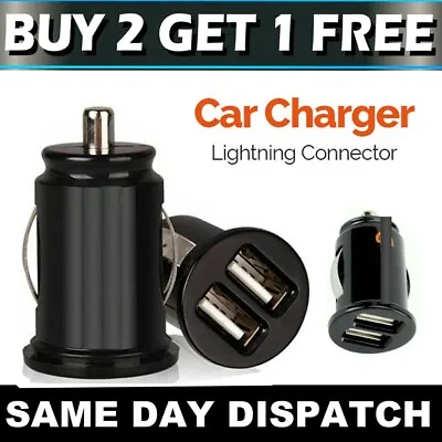 Fast Usb Car Charger Dual 12v Cigerette Lighter Socket Adapter Charging Plug • £2.85