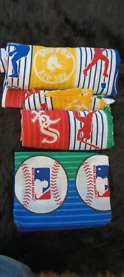 VINTAGE MLB BASEBALL TWIN FLAT FITTED SHEETS & PILLOWCASE SET Boys Room Primary  • $34.40