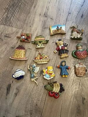 Joblot Of Vintage Fridge Magnets Inc Bart Simpson Fruit Veg  • £16.99