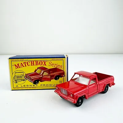 Vintage Matchbox Series Car No. 71 Jeep Gladiator Pickup Truck Red W/ Box • $105