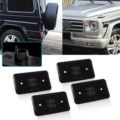 Smoked Front Rear Side Marker Light Housings For 2002-15 Mercedes Benz G550 G500 • $24.99