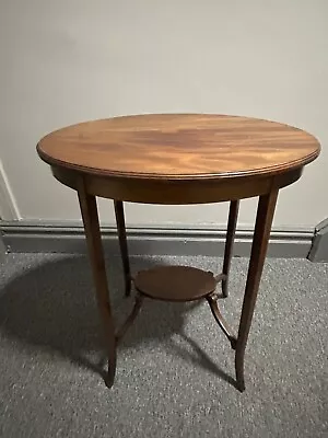 Antique Inlaid Wooden Side Table 1920s • £60