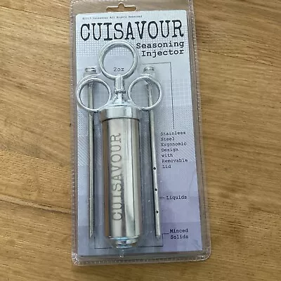 Cuisavour Seasoning Injector 2 Oz For Thanksgiving Stainless Steel Removable Lid • $9.99