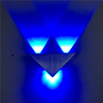 3W RGB LED Aluminum Triangle Wall Lamp Modern Home Light Indoor Decor Lamp • $12.34