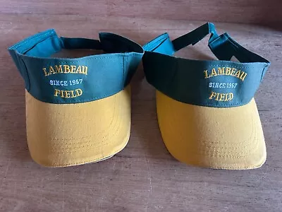 Lambeau Field Since 1957 Visor Green Bay Packers Lot Of Two Sentry Promo • $12.95