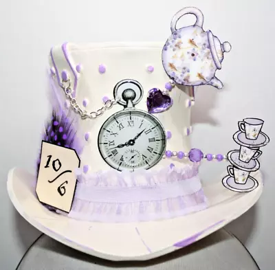 Small Steampunk Mad Hatter Tea Party Victorian Top Hat • $16.95