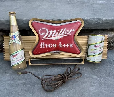 Vintage Miller High Life Lighted Sign Works Union Made In USA ✅ • $74.99