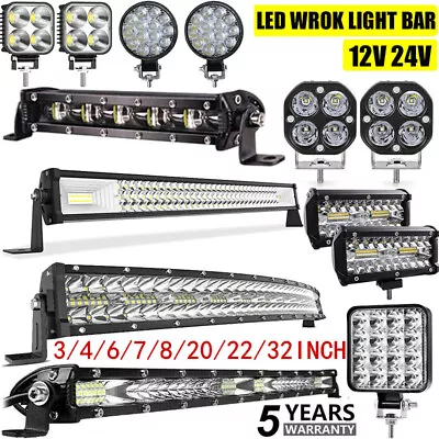 2PC LED Work Light Bar Flood Spot Lights Driving Lamp Offroad Car Truck Spot Kit • $27.99