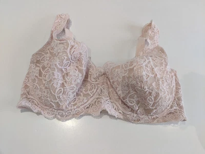 £9.99 • Buy Vintage Triumph Amourette Bra Underwired Padded Lace Covered Bra Size 36DD Pink
