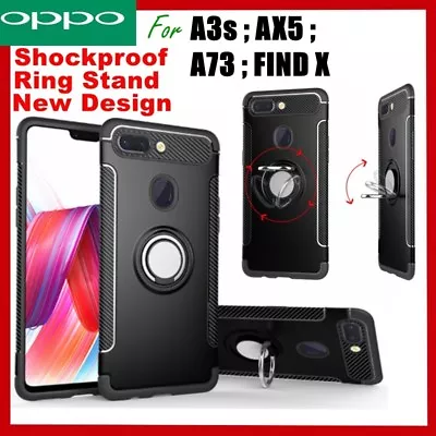 For OPPO A3s AX5 A73 Shockproof Robot Strong Heavy Duty Holder Ring Case Cover • $9.95