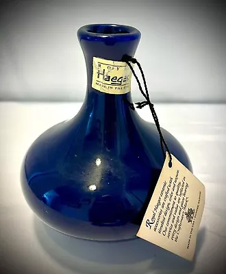 Rare 1999 Navy Blue Royal Haeger Pottery Vase 5.5 Inches W/ Original Tag & Label • $25