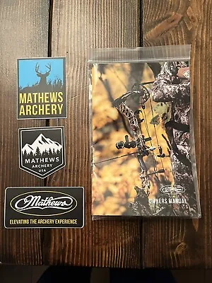 Mathews Archery Stickers Decals And Owner Manual Guide • $10.99