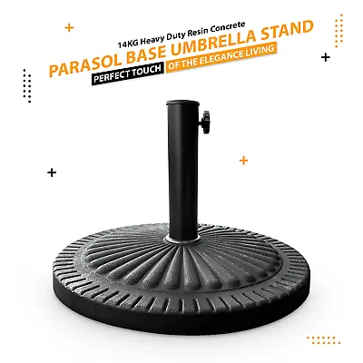£27.85 • Buy Heavy Duty Parasol Base Outdoor Garden Umbrella Stand Cast Iron 14kg Round Patio