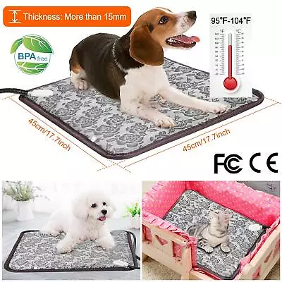 Electric Pet Heating Pad Waterproof Heated Bed Mat For Dog Cat Indoor Home House • $24.91