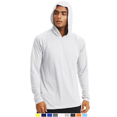 $19.99 • Buy Men's UPF 50+ Hoodie Long Sleeve Sun Protection T-Shirt Outdoor Performance Tops