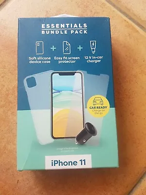 Essentials Bundle For Apple IPhone 11 Device Case Screen Protector Car Charger • £4.99