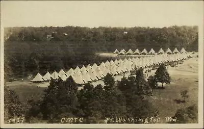 Ft. Fort Washington MD Prince George County CMTC 1927 Real Photo Postcard • $17.50