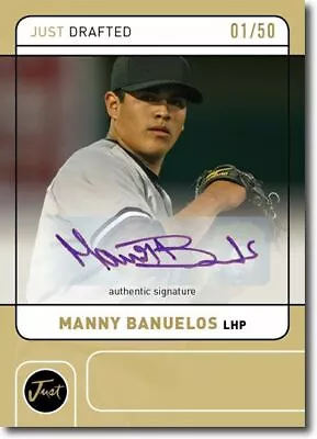 MANNY BANUELOS 2011 Just DRAFTED Rookie Autograph GOLD Auto RC #/50 • $16.24