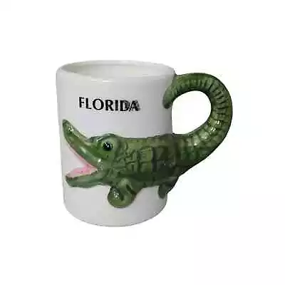 Vintage Florida Alligator Mug 3D Gator Handle Souvenir  • $18
