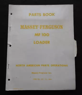 1967 Massey-ferguson Mf 100 Loader Part Catalog Manual 135 165 175 3165 Tractor • £25.22