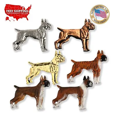 Full Body Boxer Dog Lapel Pin Or Refrigerator  Magnet D336F Made In USA • $17.99