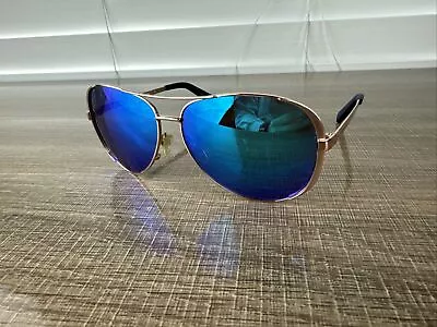 Michael Kors MK5004 Women's Rose Gold Frame Blue Mirror Lens Sunglasses 59MM • $29.99