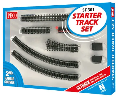 Peco ST-301 N Gauge Setrack Second Radius Starter Set • £72