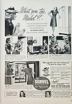 1940 Servel Electrolux Gas Refrigerator Vintage Ad What You Too Mabel • $14.95