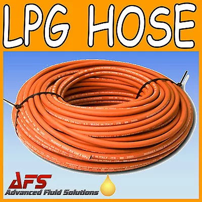 Orange LPG Propane Butane Rubber Gas Hose Pipe BBQ Camping Gaz Calor 5mm 6mm 8mm • £5.13