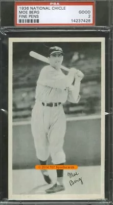 1936 R313 Fine Pen  Moe Berg PSA 2 (7428) • $330