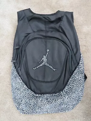 Michael Jordan Black Backpack White School Light Weight Packable Zipper • $19.95